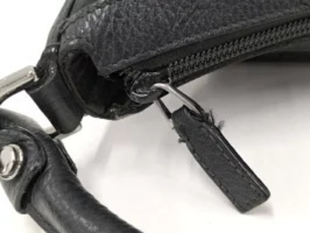 Gucci black canvas leather shoulder bag top zipper front flap Black - Picture 6 of 9
